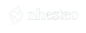 Logo blanc de Nhesteo sur fond noir